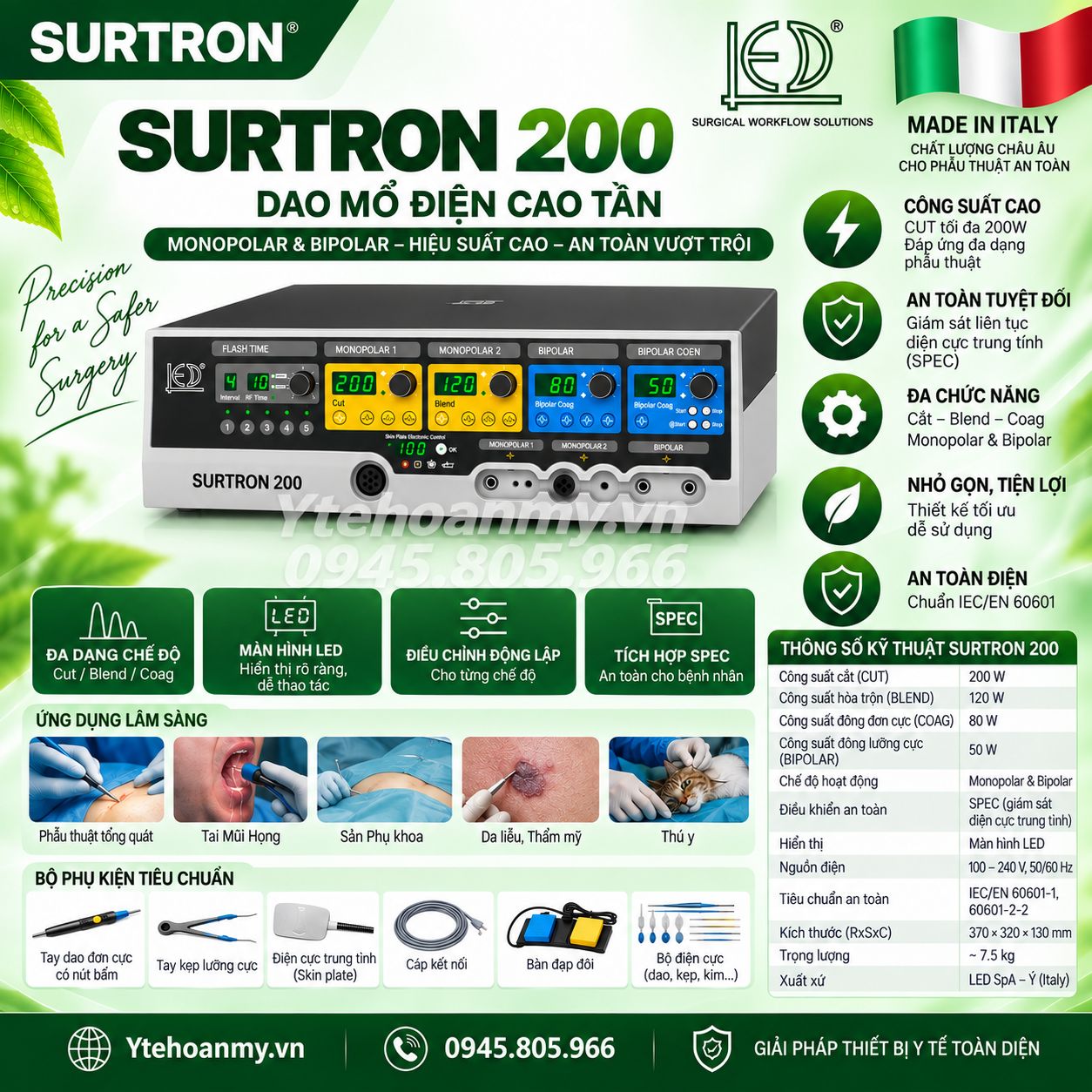 Dao mổ điện cao tần Sutron 200
